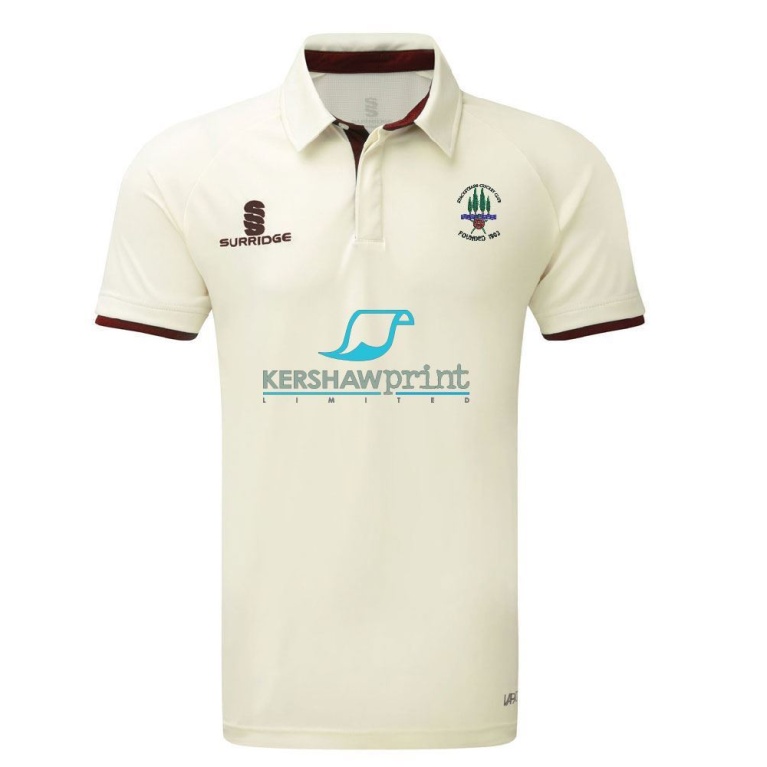 Stacksteads CC - Ergo Short Sleeve Maroon Trim Shirt