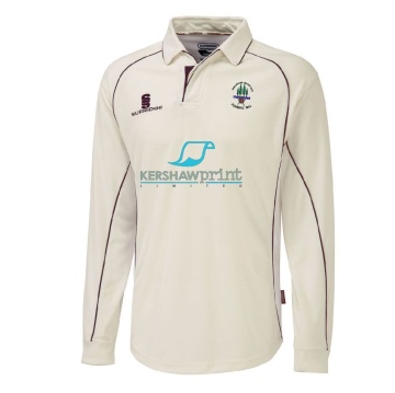 Stacksteads CC - Premier Long Sleeve Maroon Trim Shirt